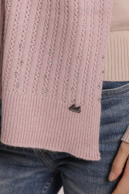 SCIARPA CON PICCOLE TRECCE CON STRASS