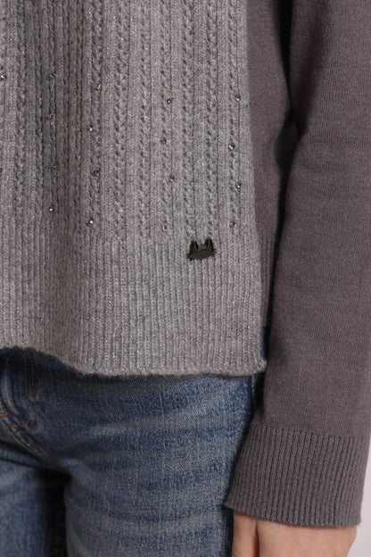 SCIARPA CON PICCOLE TRECCE CON STRASS