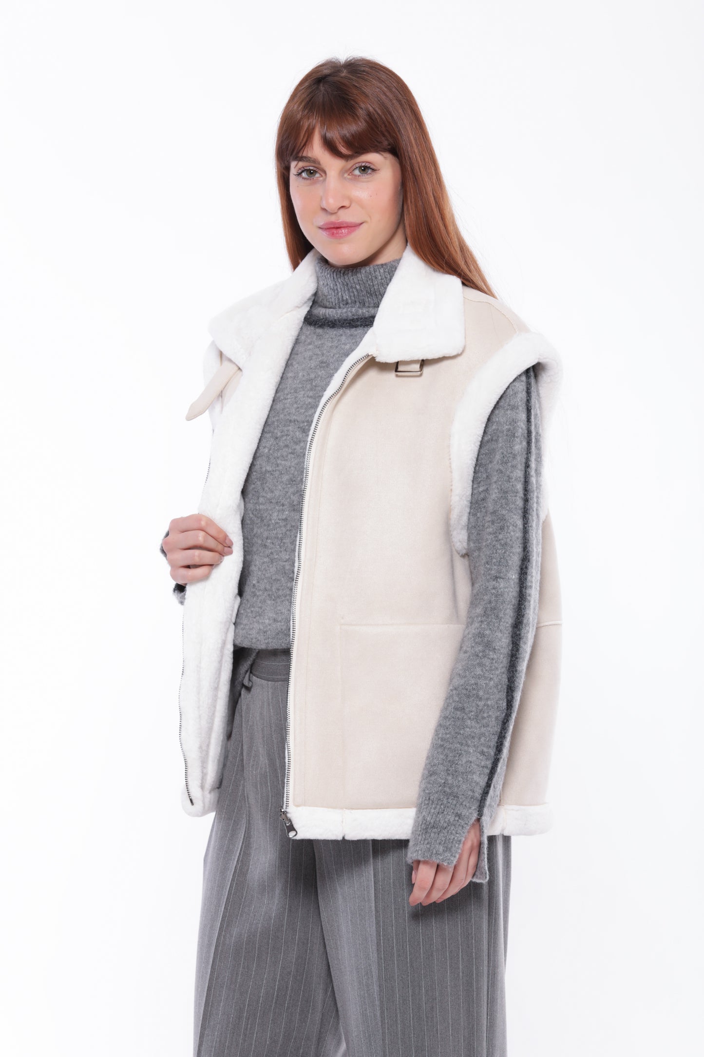 GILET REVERSIBILE EFFETTO MONTONE