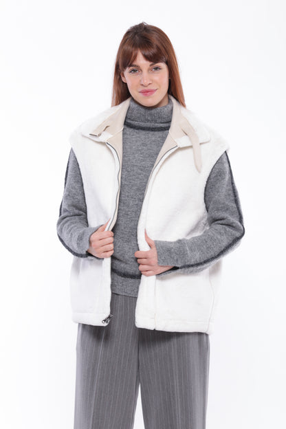 GILET REVERSIBILE EFFETTO MONTONE