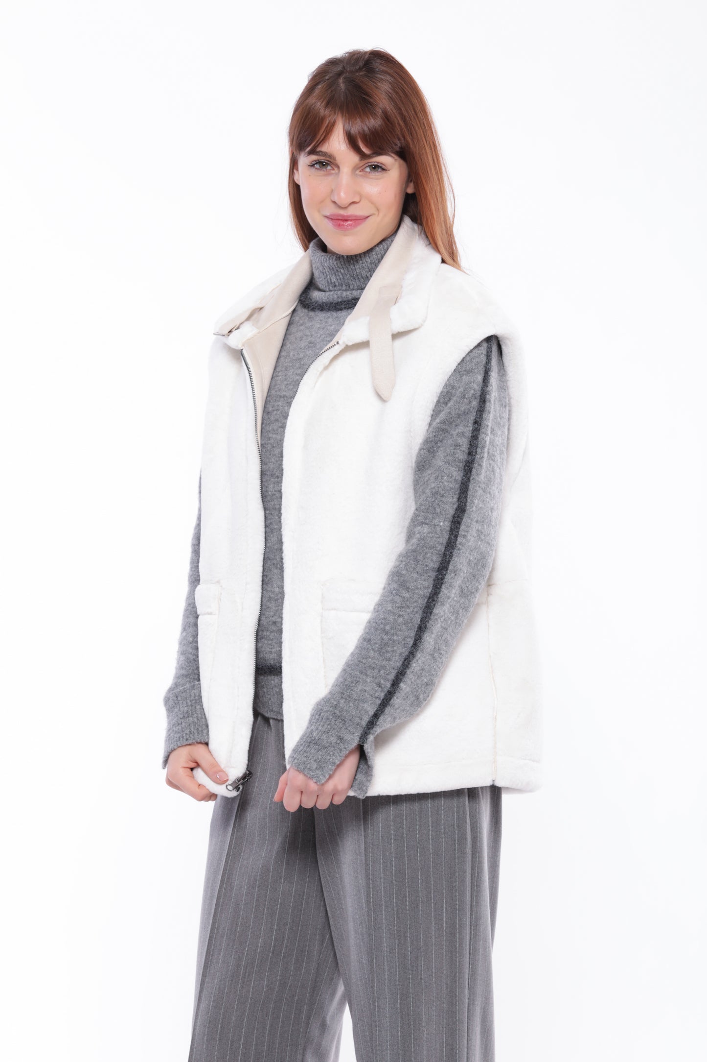 GILET REVERSIBILE EFFETTO MONTONE