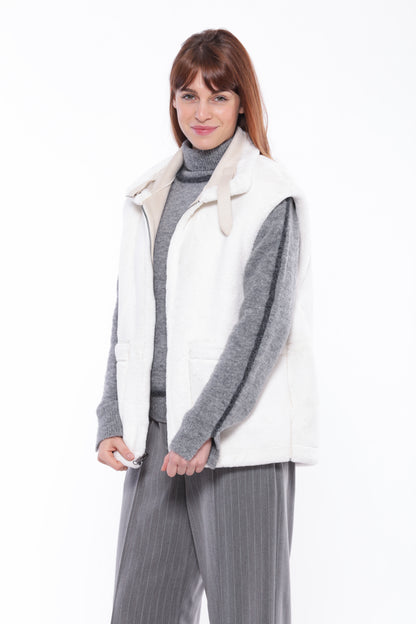 GILET REVERSIBILE EFFETTO MONTONE