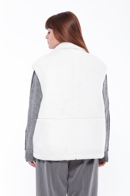 GILET REVERSIBILE EFFETTO MONTONE