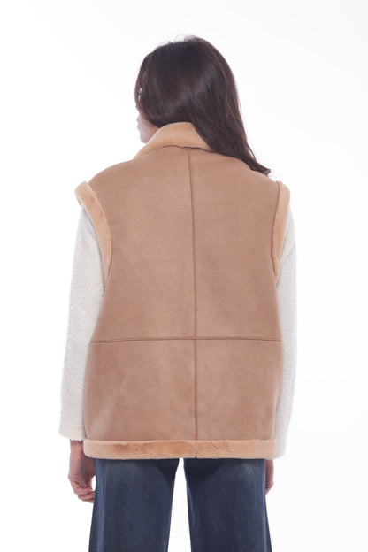 GILET REVERSIBILE EFFETTO MONTONE