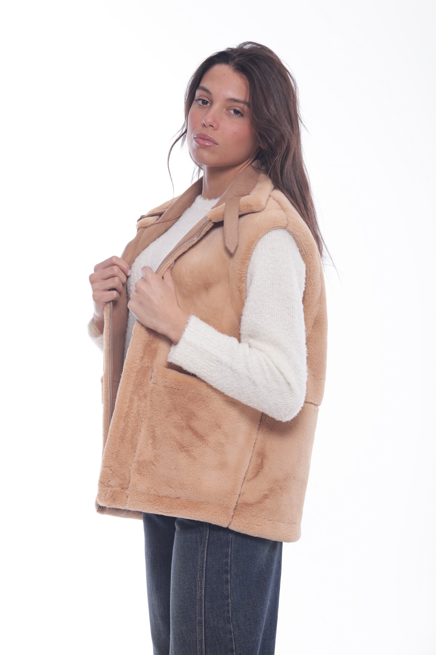 GILET REVERSIBILE EFFETTO MONTONE