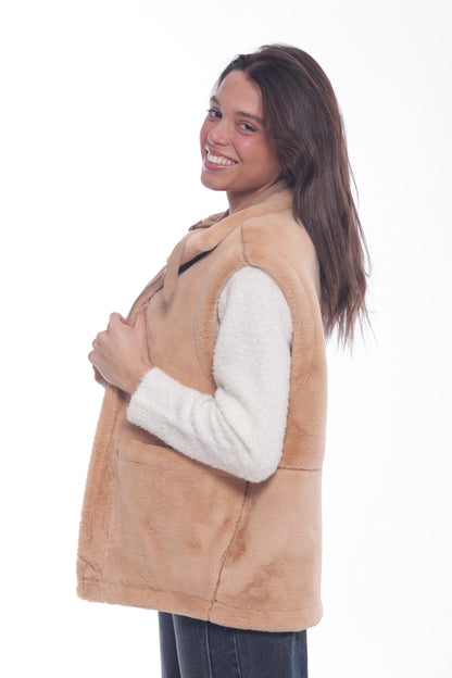 GILET REVERSIBILE EFFETTO MONTONE