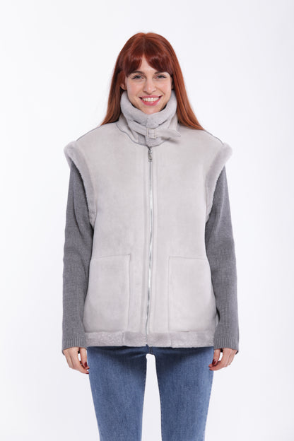 GILET REVERSIBILE EFFETTO MONTONE