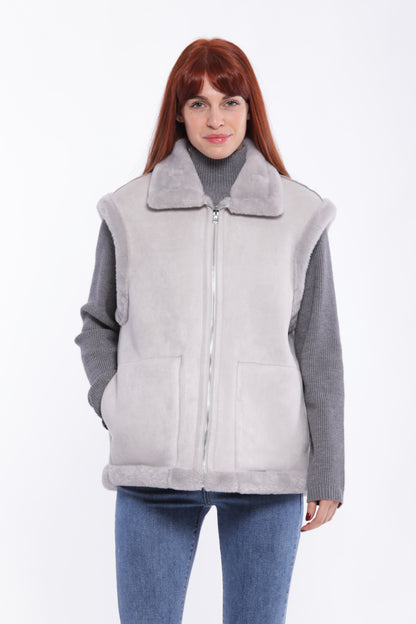 GILET REVERSIBILE EFFETTO MONTONE