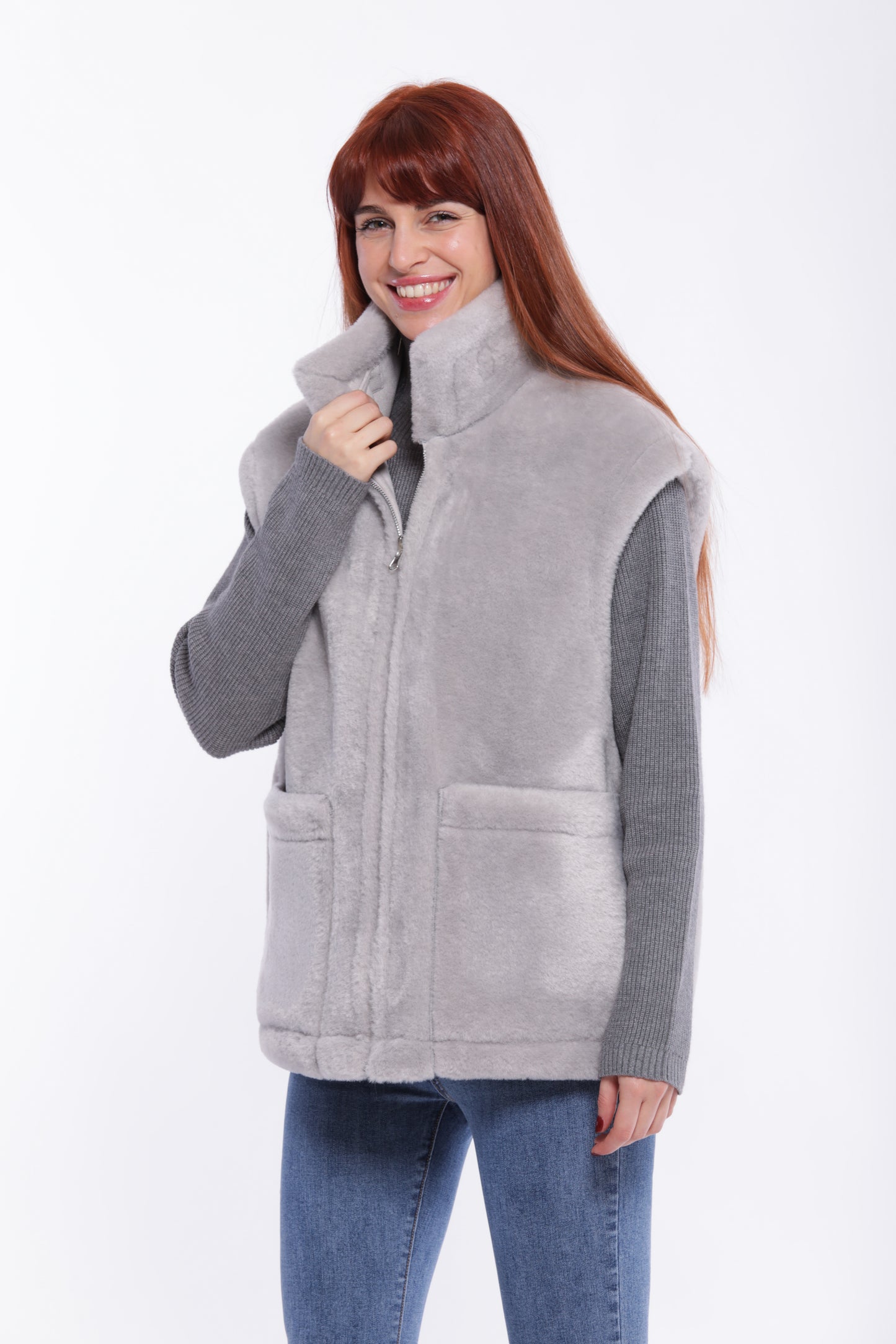 GILET REVERSIBILE EFFETTO MONTONE