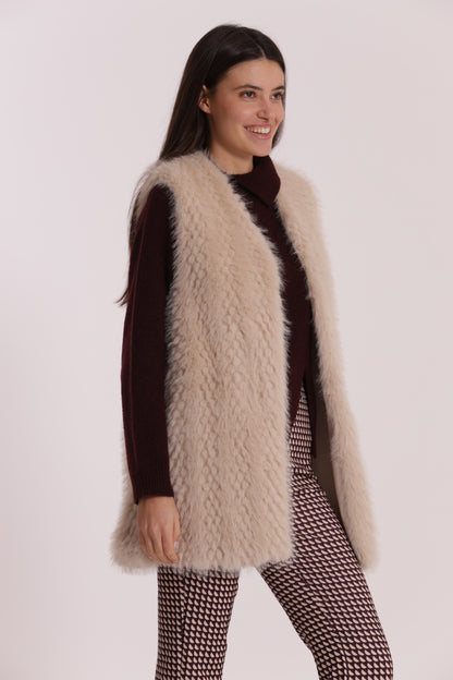GILET LUNGO EFFETTO MONTONE