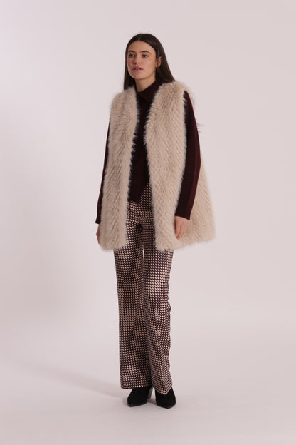 GILET LUNGO EFFETTO MONTONE