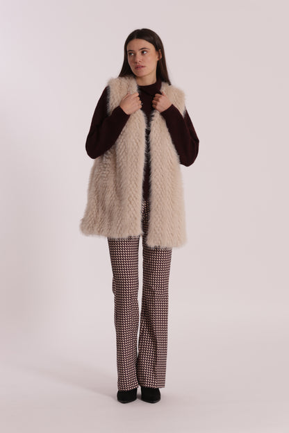 GILET LUNGO EFFETTO MONTONE