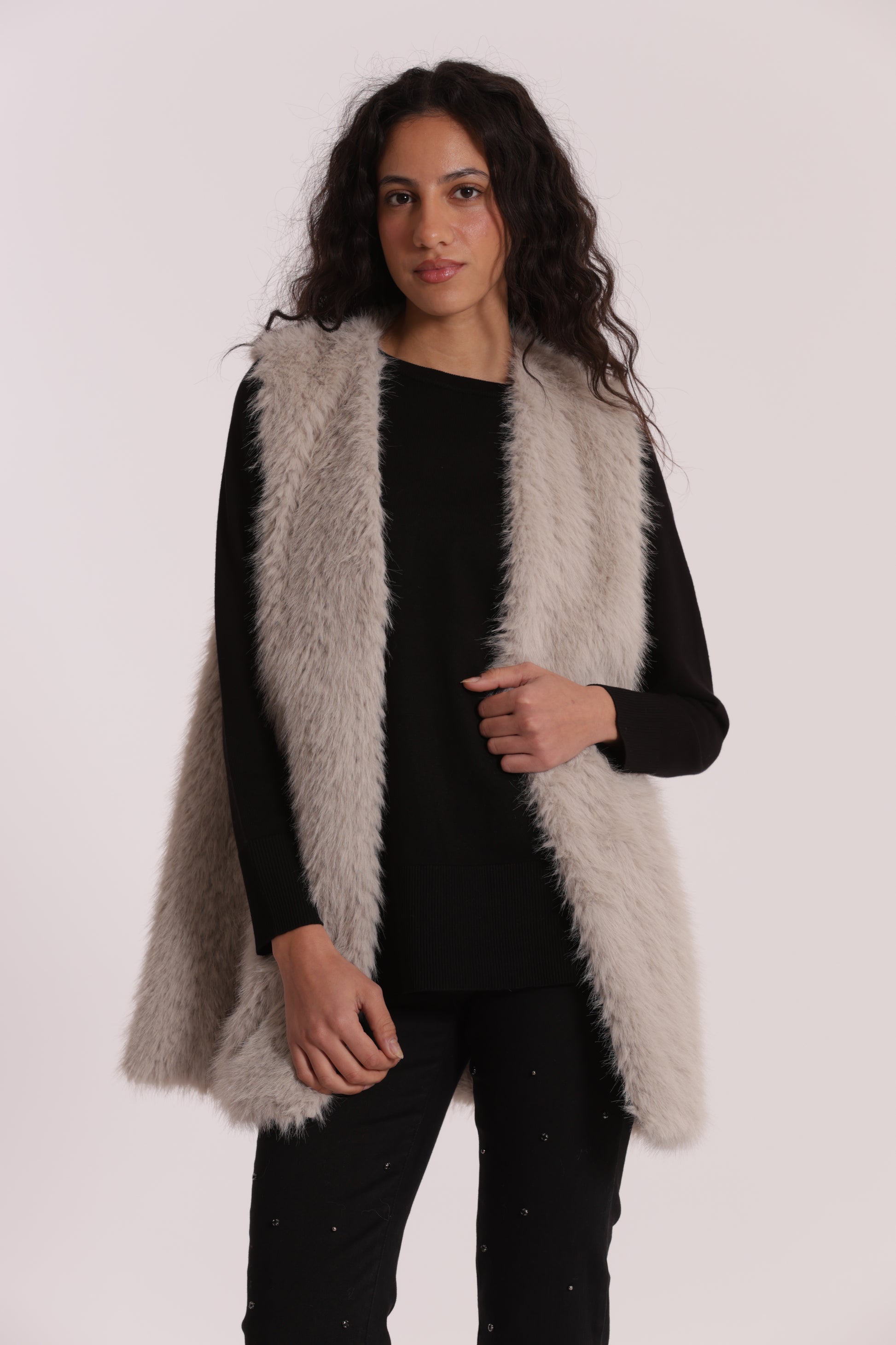 GILET LUNGO EFFETTO MONTONE