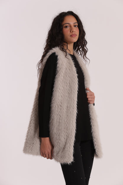 GILET LUNGO EFFETTO MONTONE