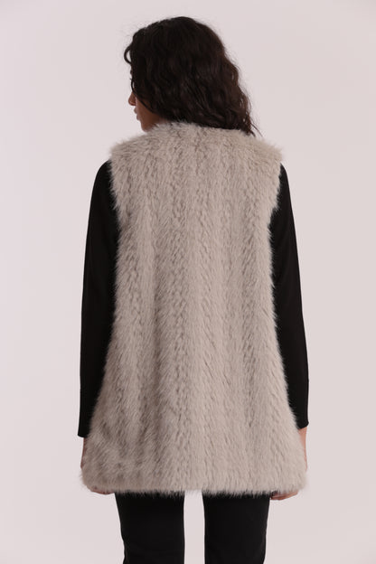 GILET LUNGO EFFETTO MONTONE