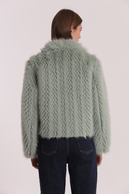 GIUBBOTTO CROPPED REVERSIBILE EFFETTO MONTONE