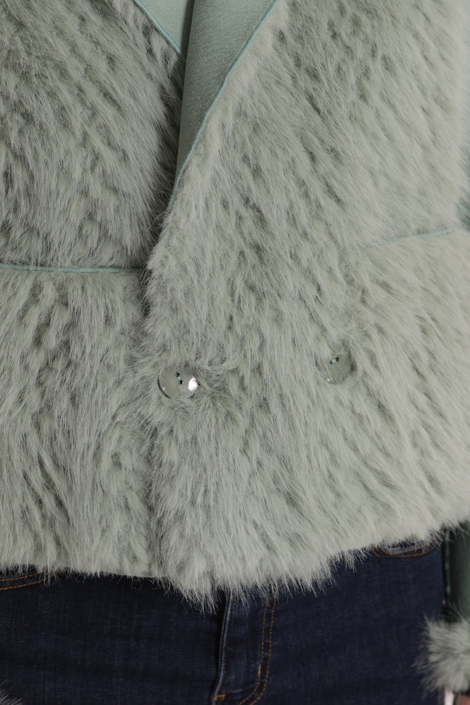 GIUBBOTTO CROPPED REVERSIBILE EFFETTO MONTONE