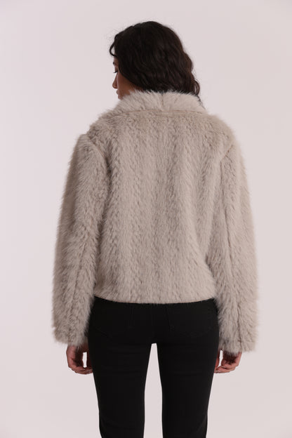 GIUBBOTTO CROPPED REVERSIBILE EFFETTO MONTONE