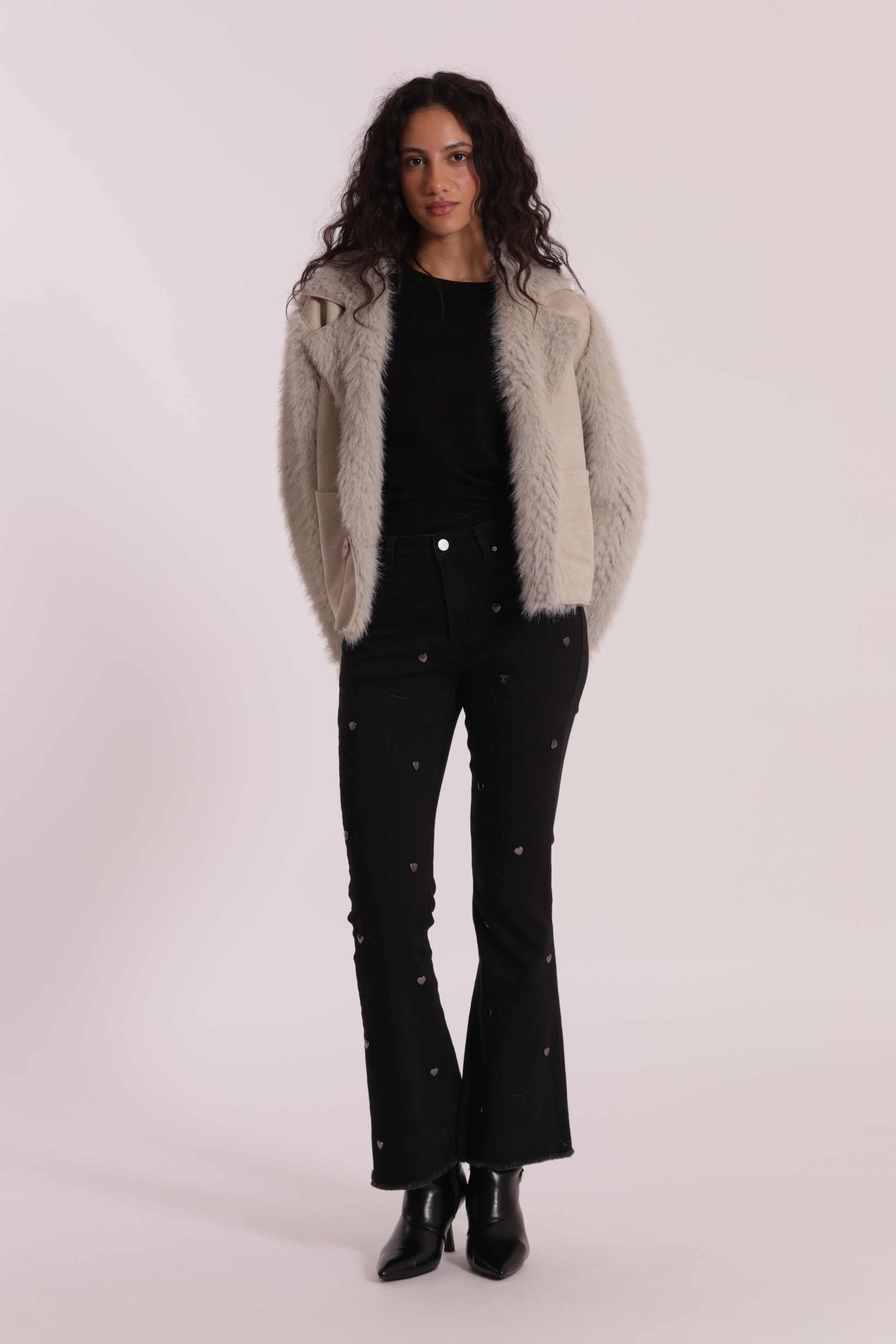 GIUBBOTTO CROPPED REVERSIBILE EFFETTO MONTONE