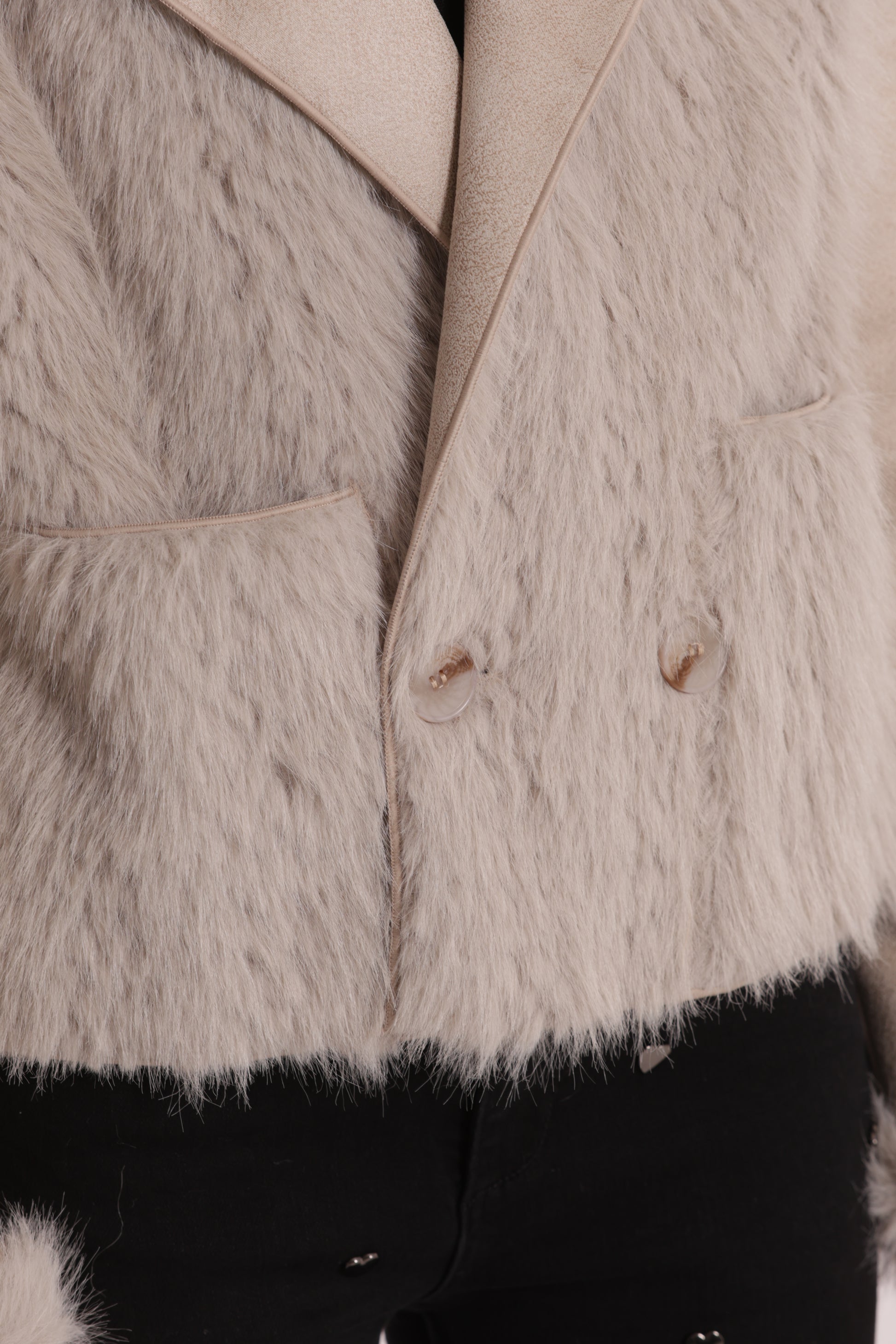 GIUBBOTTO CROPPED REVERSIBILE EFFETTO MONTONE