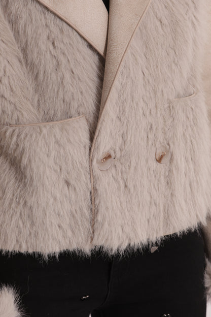 GIUBBOTTO CROPPED REVERSIBILE EFFETTO MONTONE