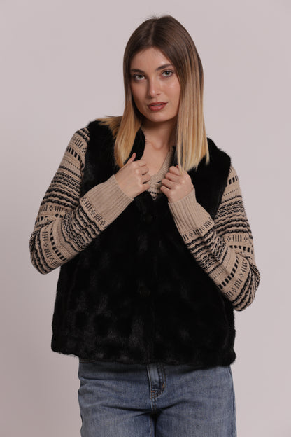 GILET EFFETTO PELLICCIA