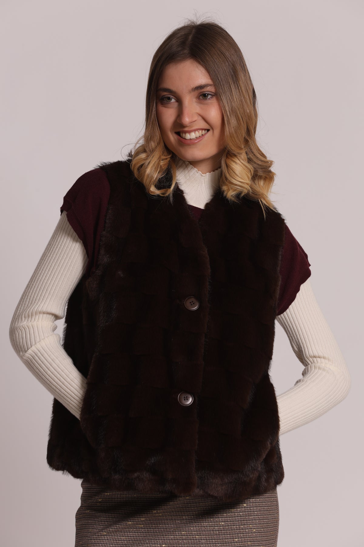 GILET EFFETTO PELLICCIA