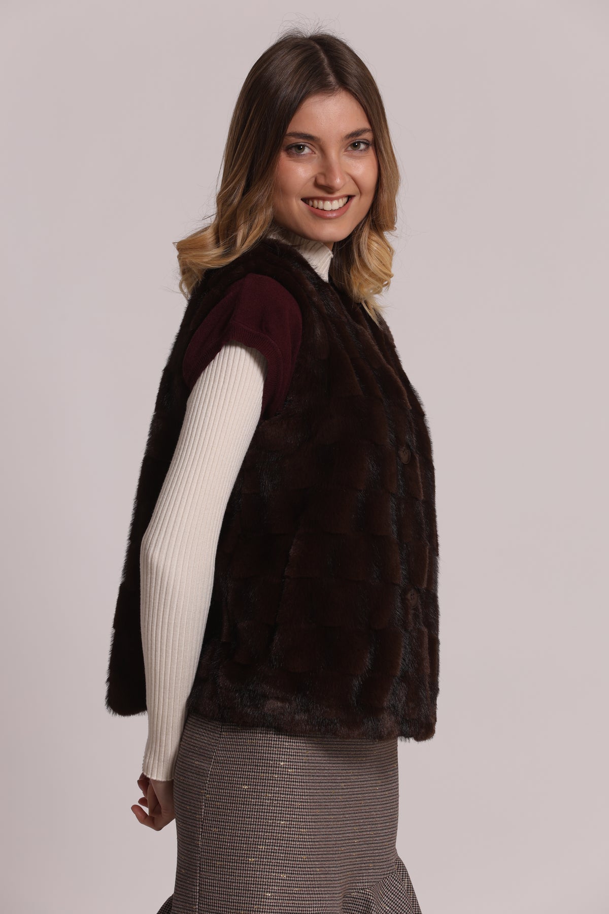 GILET EFFETTO PELLICCIA