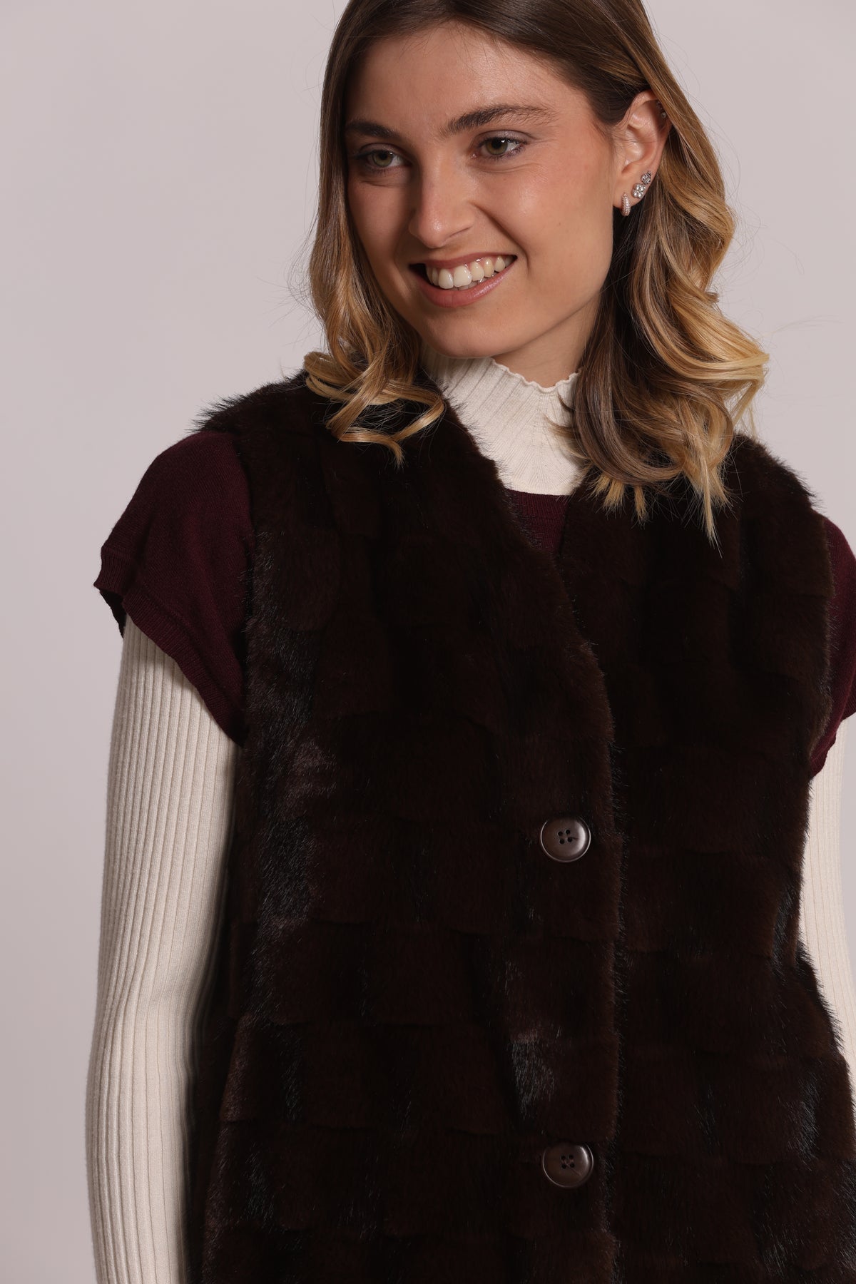GILET EFFETTO PELLICCIA