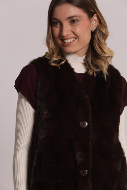 GILET EFFETTO PELLICCIA