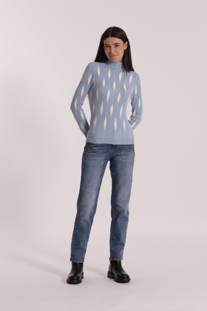 JEANS SIGARETTA CON APPLICAZIONI