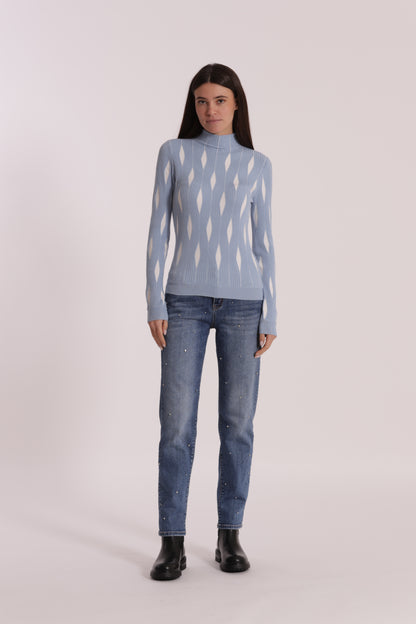 JEANS SIGARETTA CON APPLICAZIONI