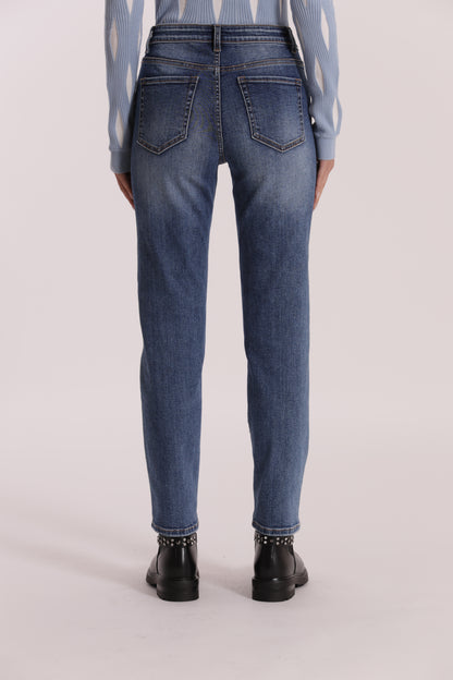 JEANS SIGARETTA CON APPLICAZIONI
