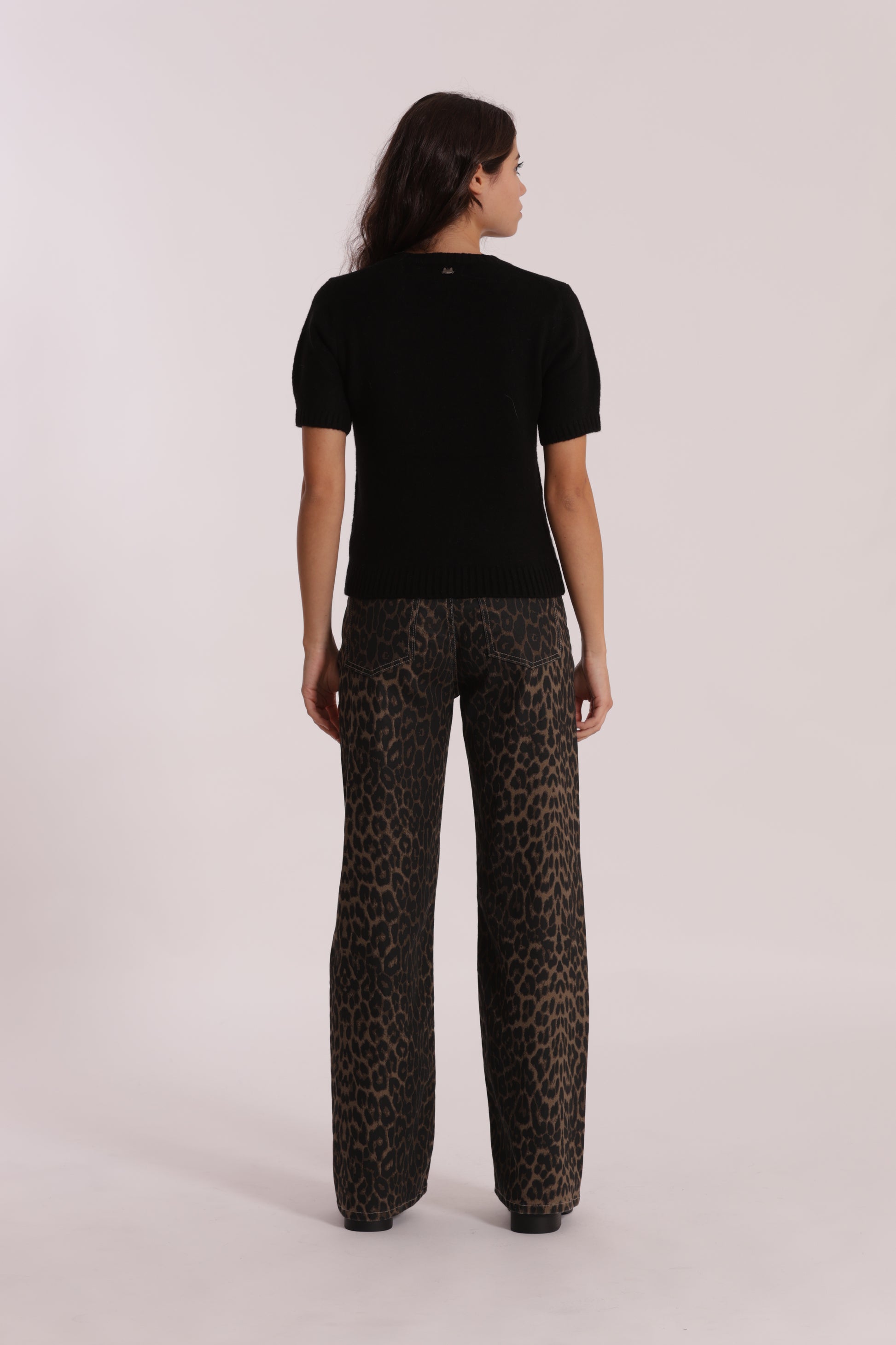 JEANS WIDE LEG LEOPARDATO
