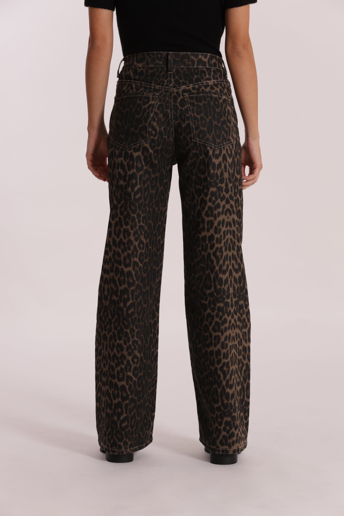 JEANS WIDE LEG LEOPARDATO