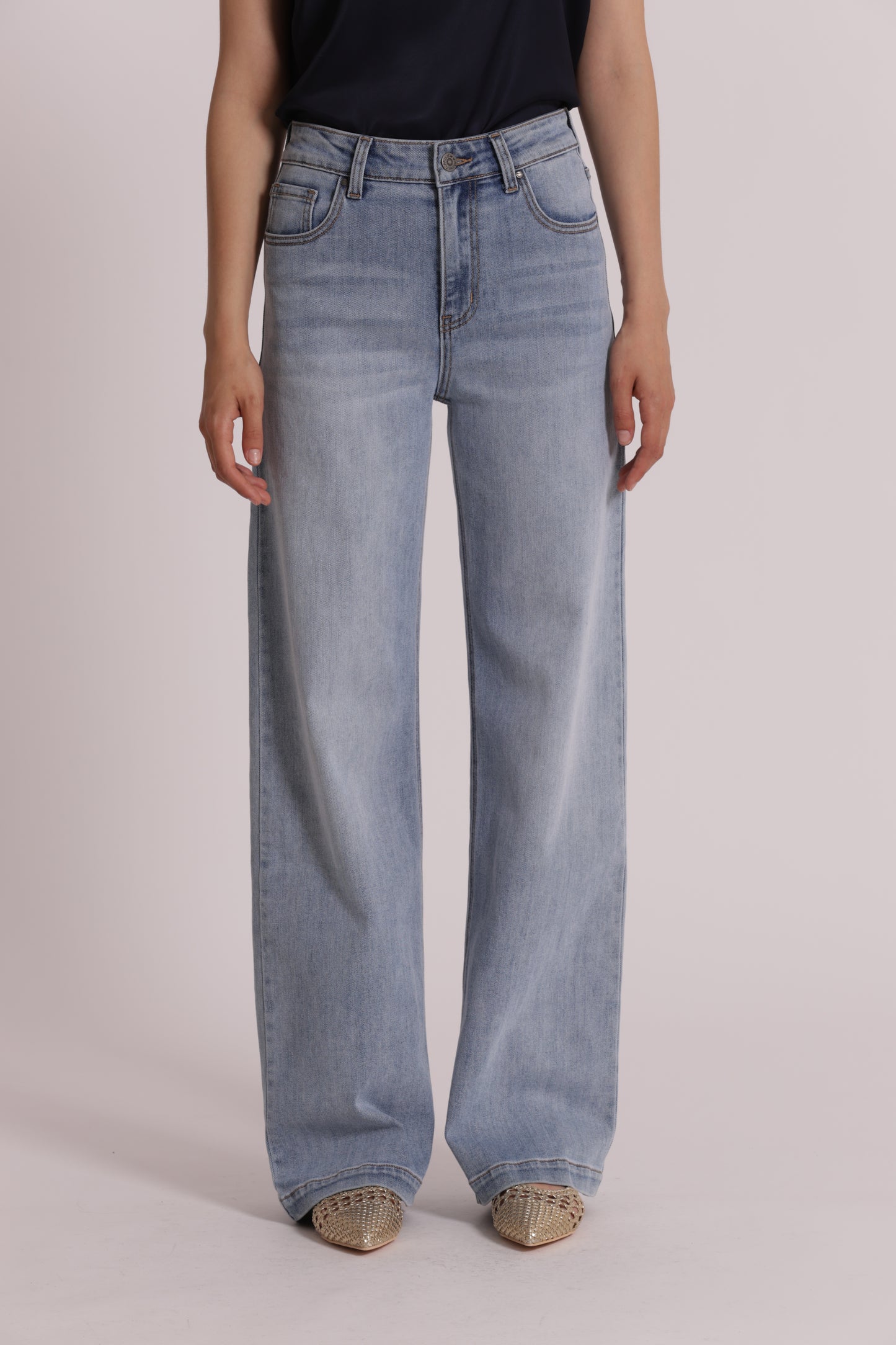 JEANS A VITA ALTA WIDE LEG
