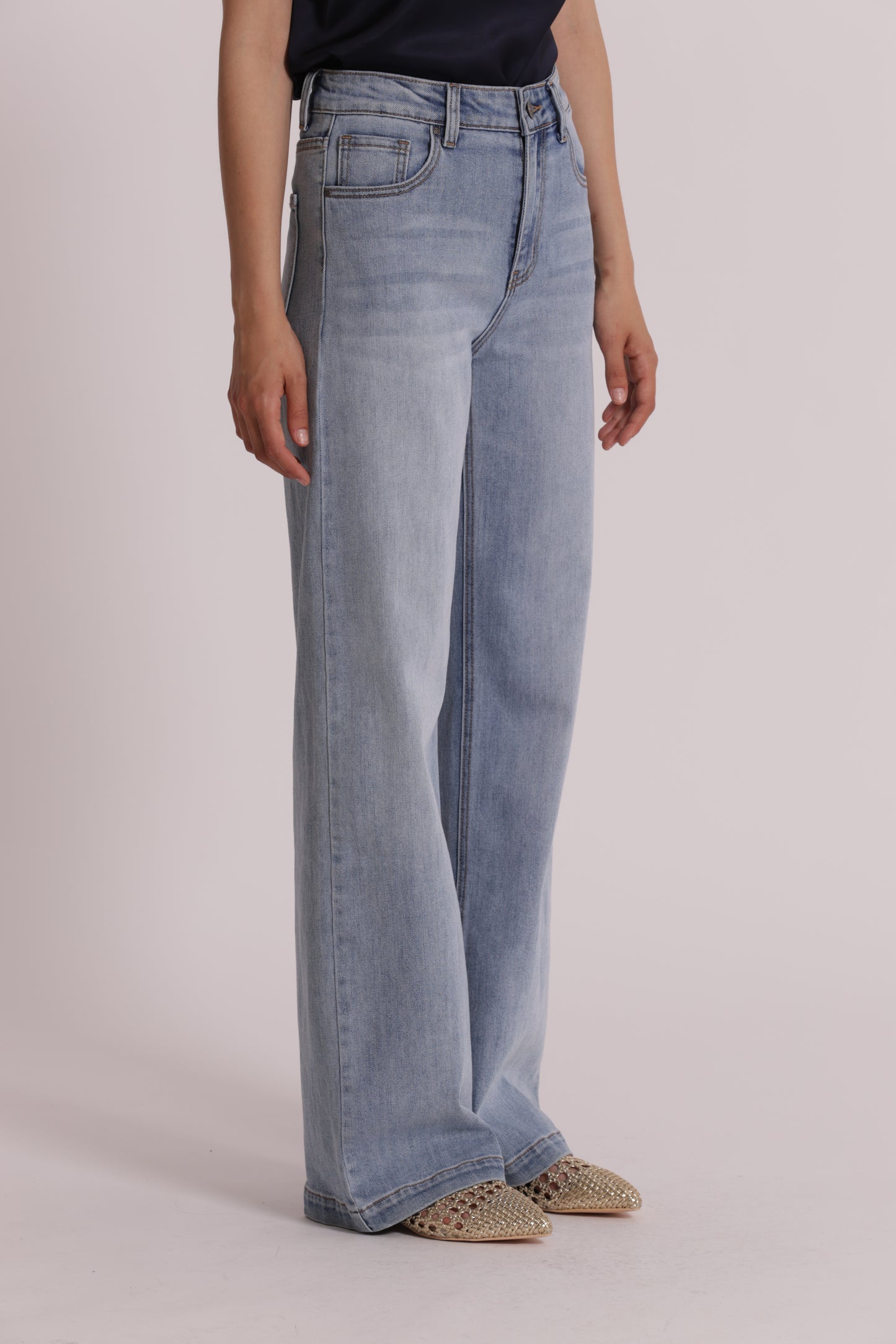 JEANS A VITA ALTA WIDE LEG