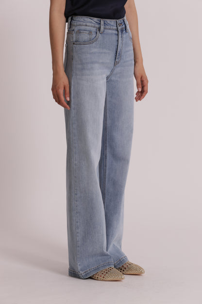 JEANS A VITA ALTA WIDE LEG