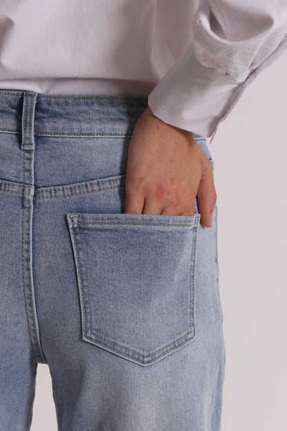JEANS A VITA ALTA WIDE LEG