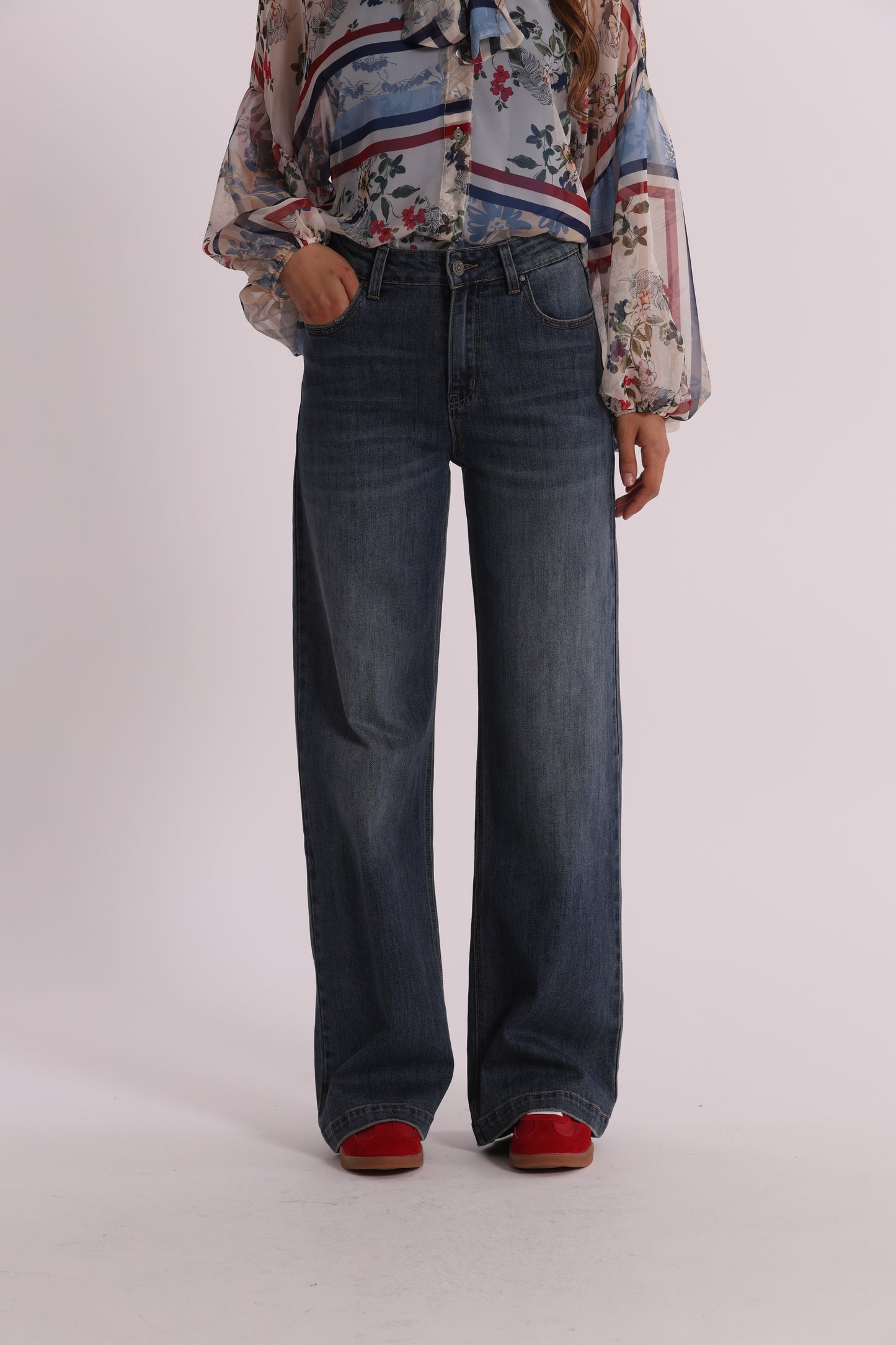 JEANS A VITA ALTA WIDE LEG