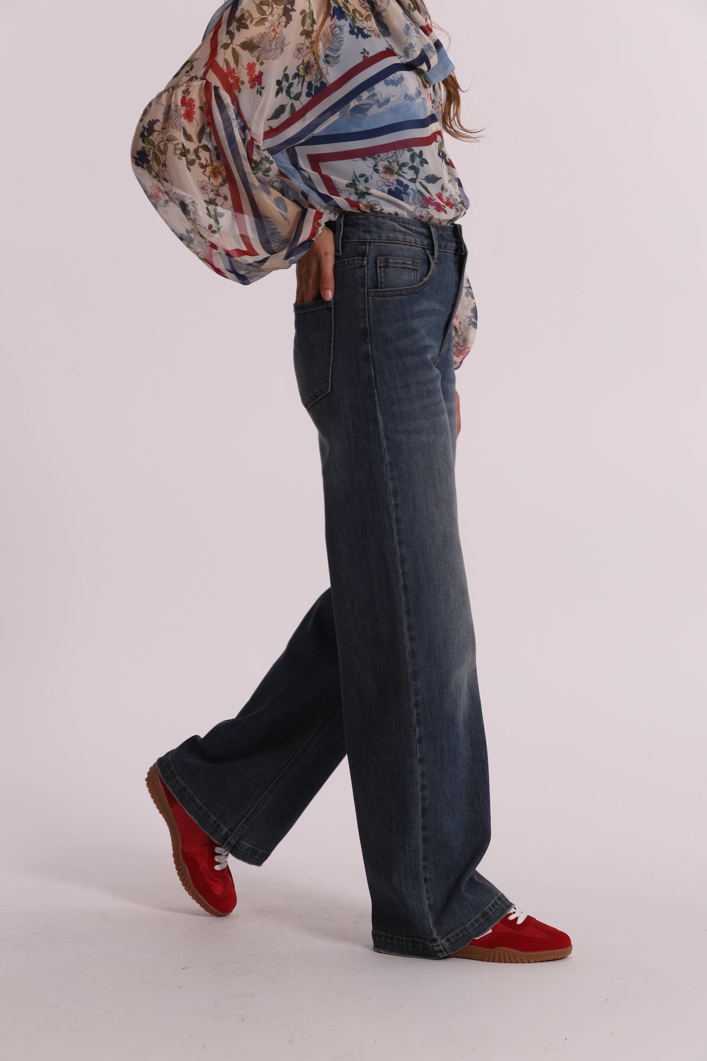 JEANS A VITA ALTA WIDE LEG