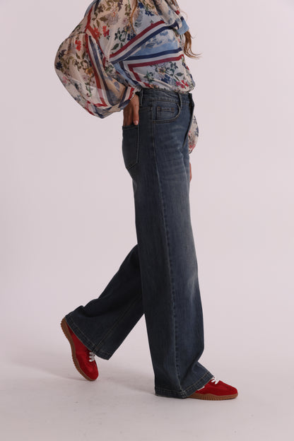 JEANS A VITA ALTA WIDE LEG