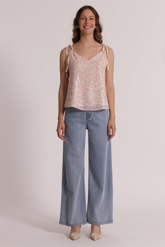 JEANS PALAZZO CON ELASTICO