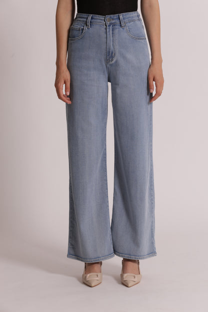 JEANS PALAZZO CON ELASTICO