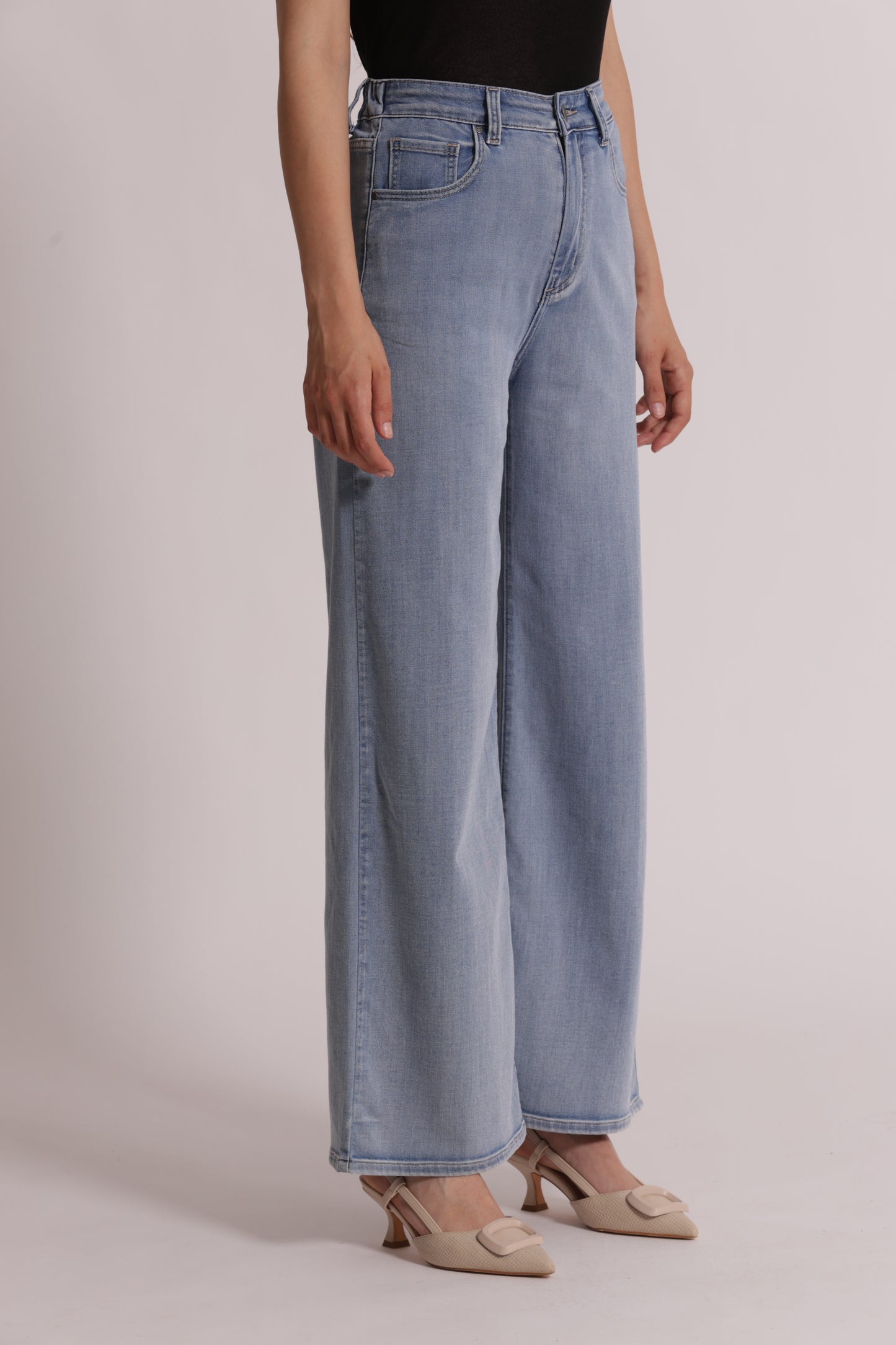 JEANS PALAZZO CON ELASTICO
