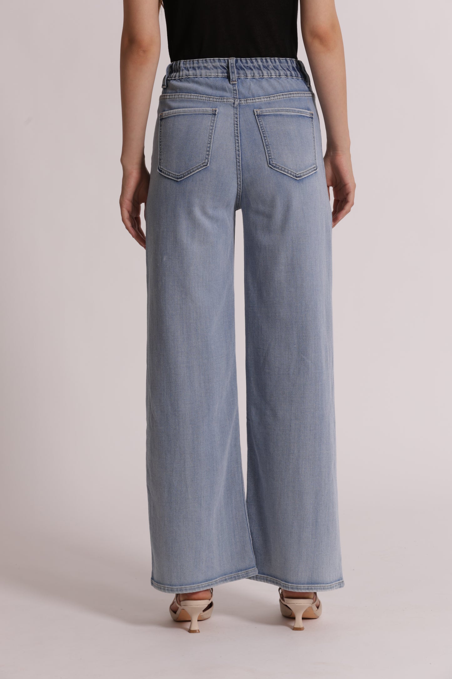 JEANS PALAZZO CON ELASTICO