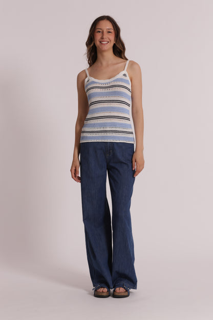 JEANS PALAZZO CON ELASTICO