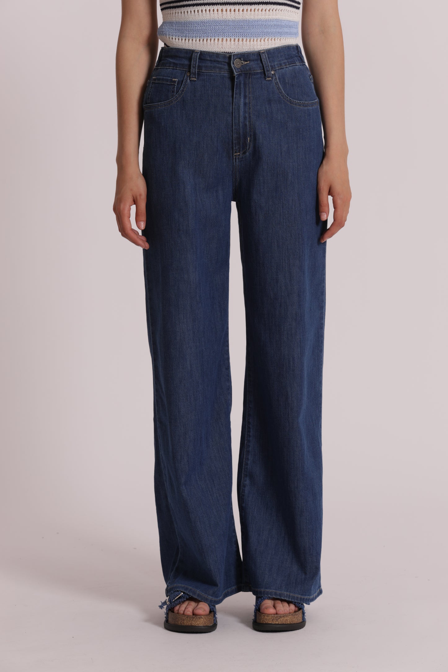 JEANS PALAZZO CON ELASTICO