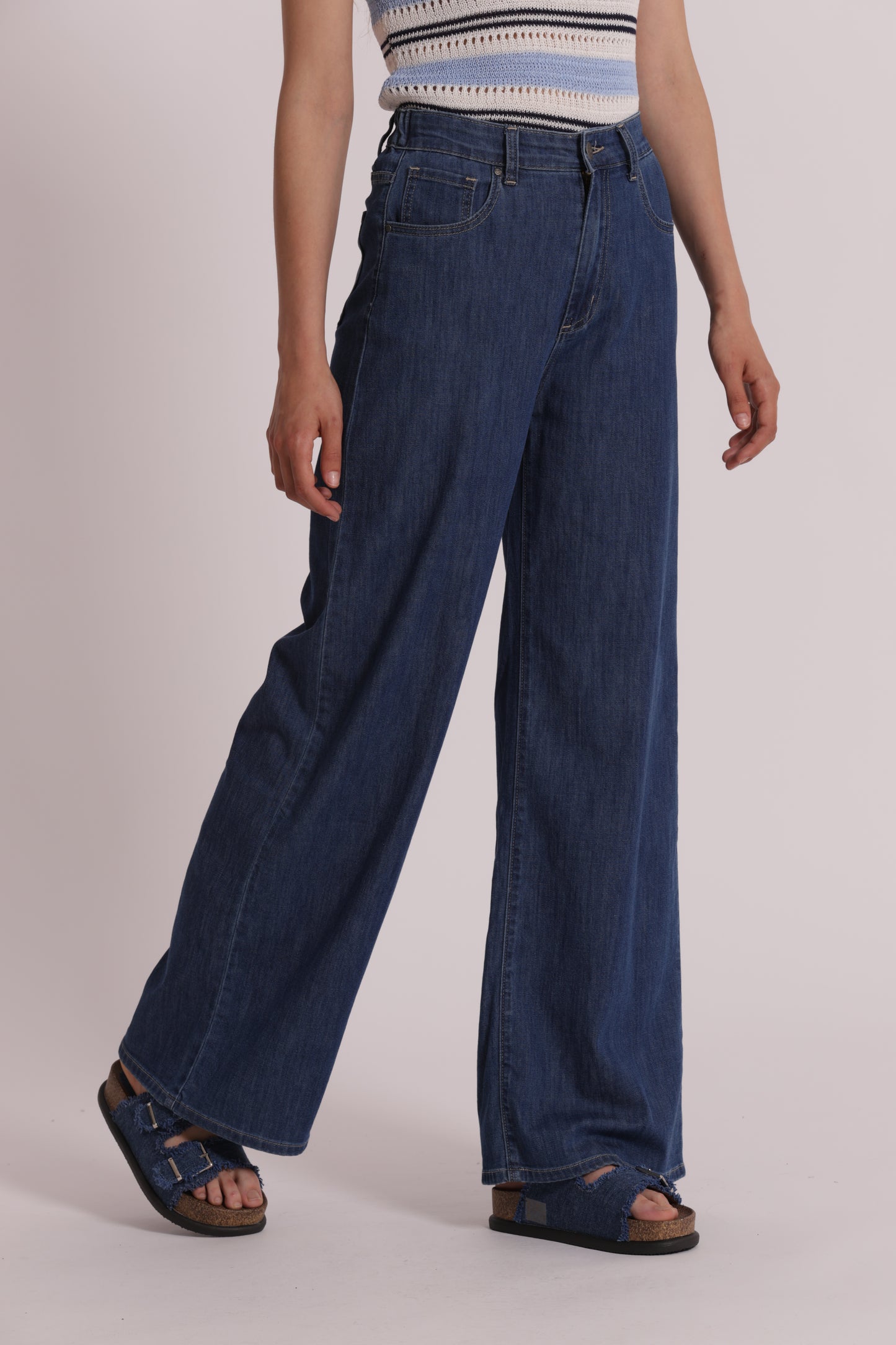 JEANS PALAZZO CON ELASTICO