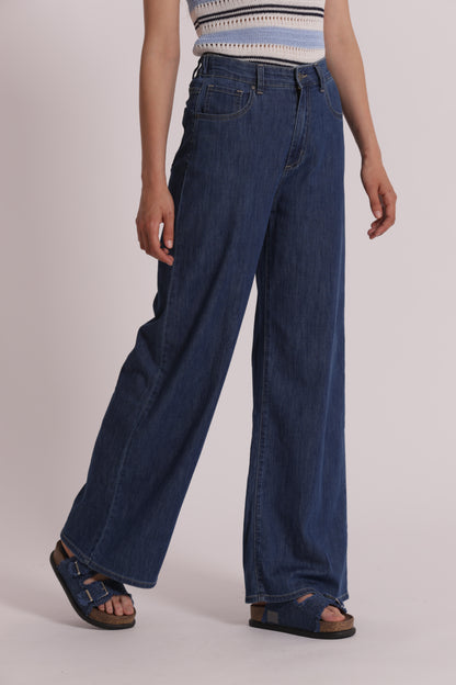 JEANS PALAZZO CON ELASTICO